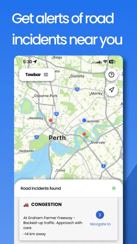 Towing Job Alerts - Map View